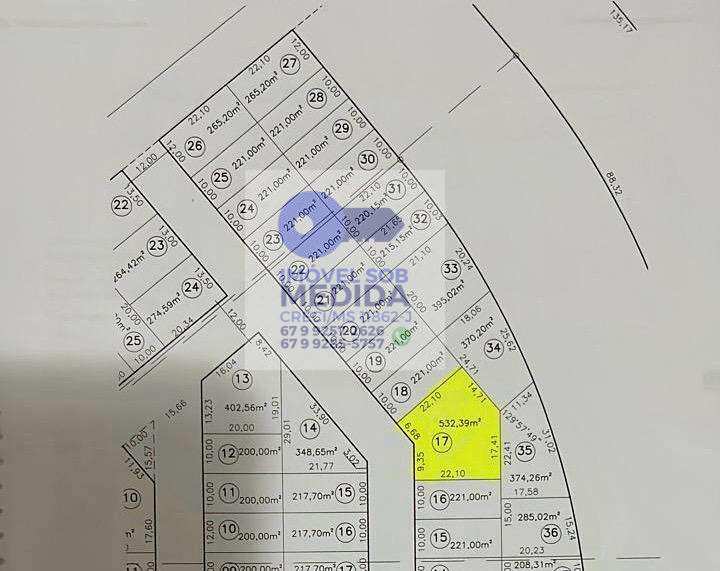 TERRENO COM 532,06 M² PROXIMO AO VERANEIO E PARQUE DOS PODERES - Imóvel Sob Medida - MS / Rural Sob Medida - MS